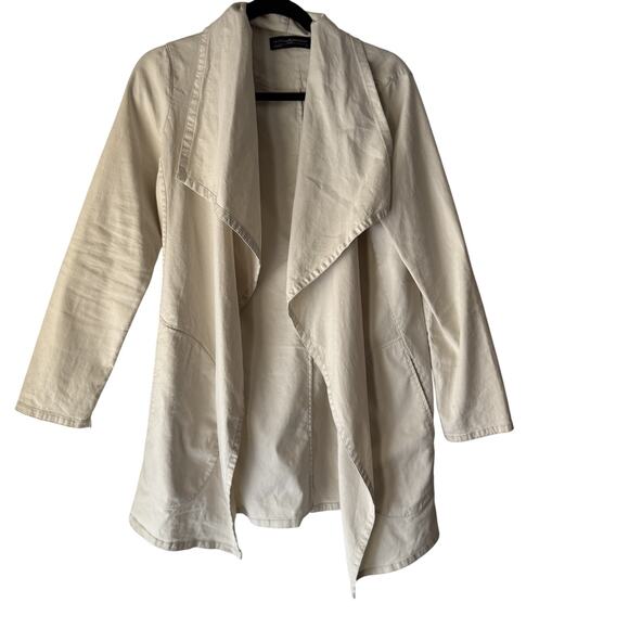 Peruvian Connection Jacket Womens Small Open Front Linen Blend Lightweight Drape - Picture 1 of 8